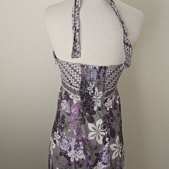 Athleta Purple and Gray Backless Dress size 8 - Picture 4 of 11